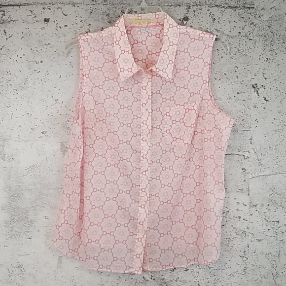 Boden Tops | Boden Mod Floral Sleeveless Blouse Pink 8 | Poshmark